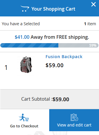 MConnect Free Shippig Bar for Magento 2