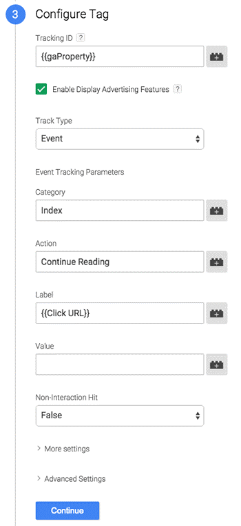 configure tag