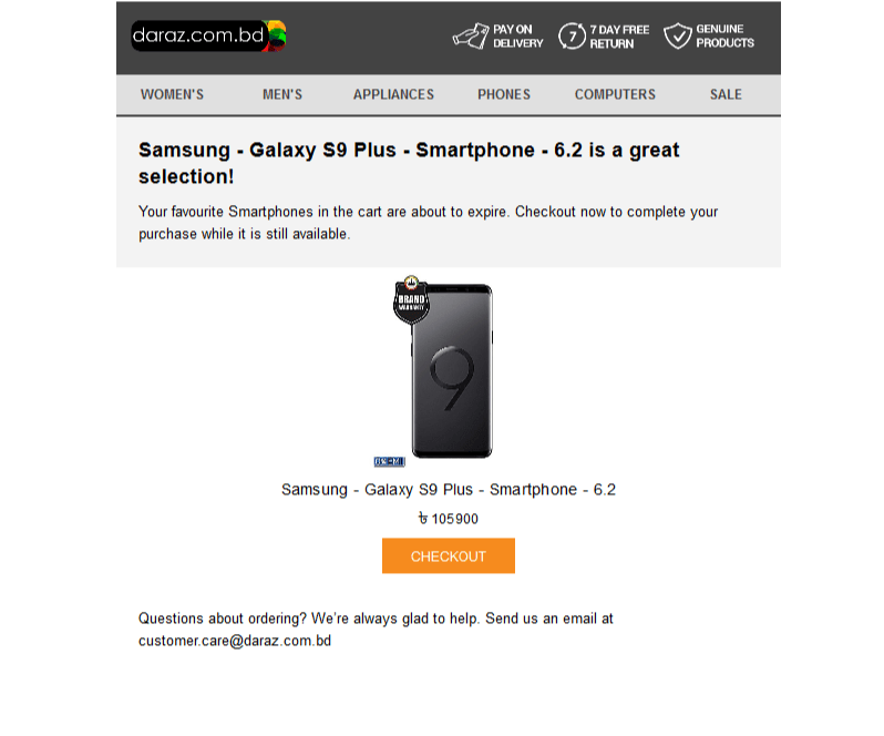 6 Ecommerce Mistakes to Avoid For Increasing Conversion Rate: abandoned email