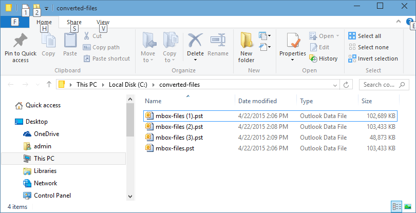 selected destination location
