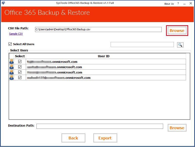 browse CSV