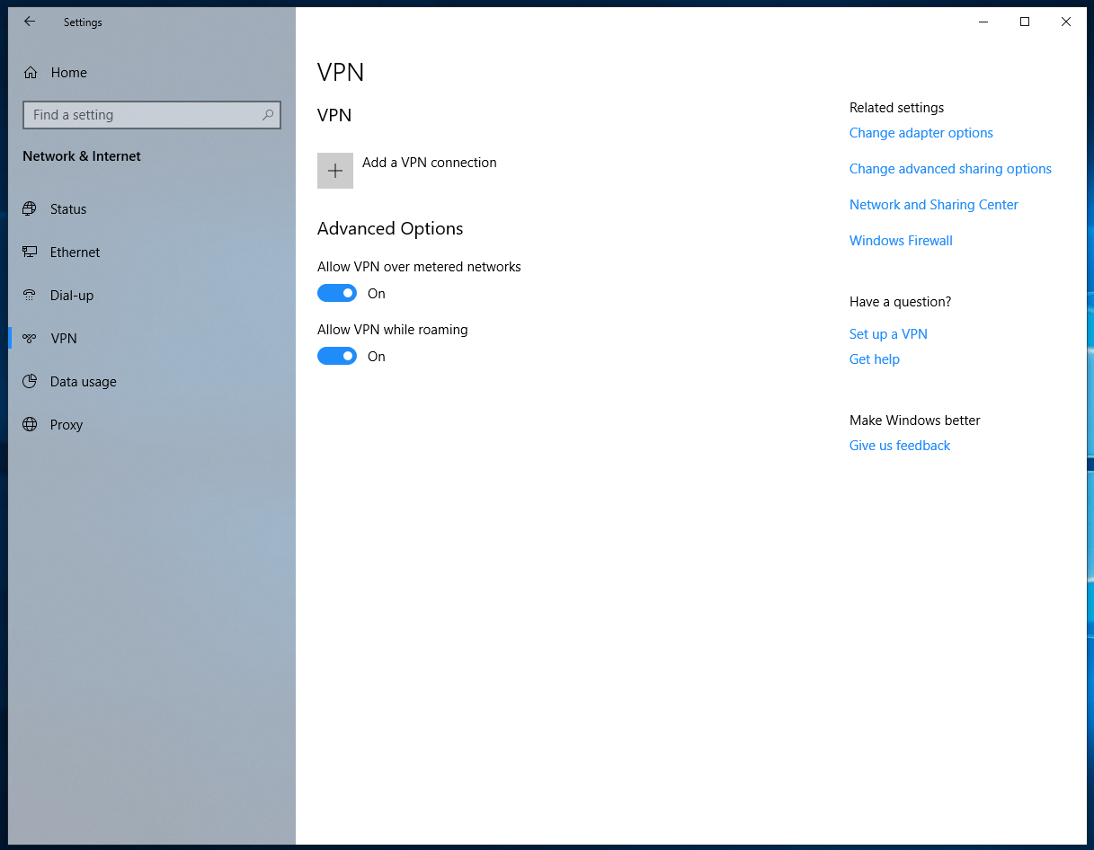 Add a VPN Connection